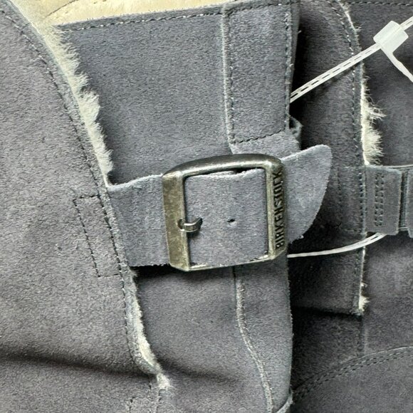 Birkenstock Shearling Suede Winter Boots Women’s 7 NWT | Graphite Gray Leather - Picture 6 of 8
